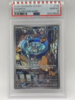 Pokemon Squirtle PSA 10 GEM MINT 💎 148/142 Stellar Crown FA Illustration Rare - Image 2