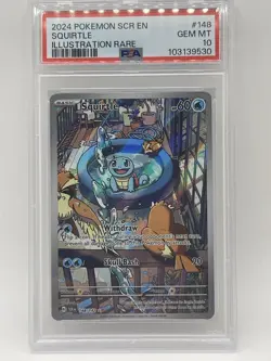Pokemon Squirtle PSA 10 GEM MINT 💎 148/142 Stellar Crown FA Illustration Rare - Image 3