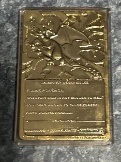 1999 Charizard Burger King POKEMON Special Edition 23K Gold Plated card - Image 4