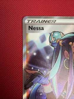 Pokemon SWSH Vivid Voltage Trainer Nessa Full Art 183/185 Card - Image 2
