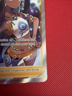 Pokemon SWSH Vivid Voltage Trainer Nessa Full Art 183/185 Card - Image 4