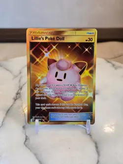 Pokemon TCG Lillie's Poke Doll (Secret) 267/236 Cosmic Eclipse Holo Full Art MP - Image 1