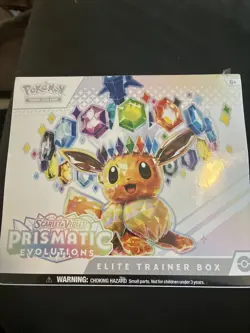 Pokemon Scarlet & Violet Prismatic Evolutions ETB TCG DAMAGE BOX STILL SEALED - Image 1