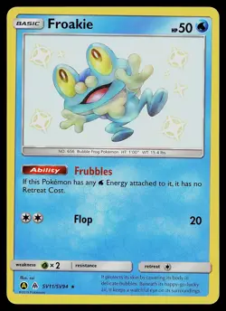 Pokemon Card - Froakie Hidden Fates SV11/SV94 Shiny Holo Rare - Image 1
