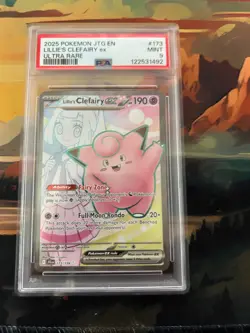 2025 POKEMON JTG EN-JOURNEY TOGETHER ULTRA RARE #173 LILLIE'S CLEFAIRY EX PSA 9 - Image 1