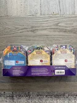 Pokemon TCG 3-Pack Tin Bundle Factory Sealed Machamp Yveltal-EX Magearna 2016 - Image 2