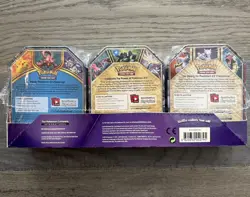 Pokemon TCG 3-Pack Tin Bundle Factory Sealed Machamp Yveltal-EX Magearna 2016 - Image 4
