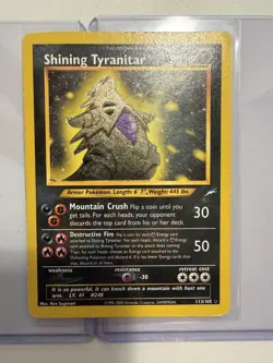 Shining Tyranitar 113/105 Neo Destiny Holo Pokemon - Image 1
