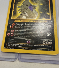 Shining Tyranitar 113/105 Neo Destiny Holo Pokemon - Image 4