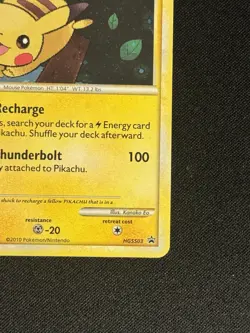 Pikachu HGSS03 Holo Rare Pokemon Card Heart Gold Soul Silver Promo - SWIRL - Image 4