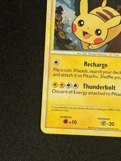 Pikachu HGSS03 Holo Rare Pokemon Card Heart Gold Soul Silver Promo - SWIRL - Image 5