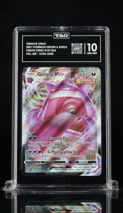 Pokemon SWSH Gengar VMAX 2021 Full Art Fusion Strike 157/264 TAG 10 GEM MINT - Image 1