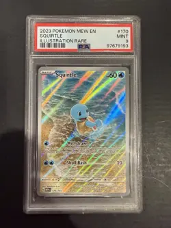 Squirtle 170/165 Illustration Rare | Pokemon 2023 MEW En PSA 9 - Image 1