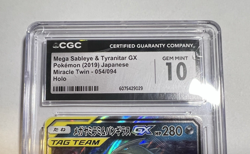 Pokemon Mega Sableye & Tyranitar Gx Holo Miracle Twin 054/094 CGC 10 - Image 2