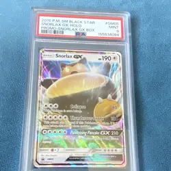 Pokemon Snorlax GX SM05 SM Black Star Promo Holo English 2016 PSA 9 - Image 1