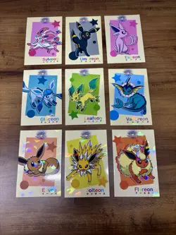 Pokemon Let's Go Eevee Database Peru Square Set Eeveelutions Full Set US Seller - Image 1