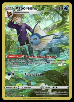 POKEMON VAPOREON BRILLIANT STARS TRAINER GALLERY TG02/TG30 HOLO NM/M - Image 1