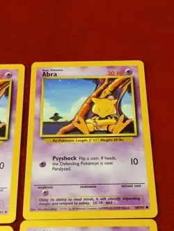 (4) ABRA 43/102 COMMON BASE SET 1999 UNLIMITED POKEMON LP - Image 3