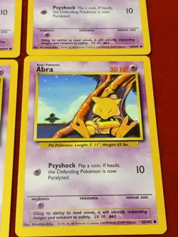 (4) ABRA 43/102 COMMON BASE SET 1999 UNLIMITED POKEMON LP - Image 5