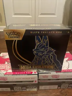 New Pokemon TCG: Mega Evolution Factory Sealed ETB Lucario - Image 1