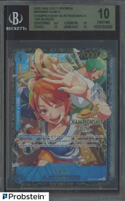 2025 One Piece Promos Championship Regionals top 64 Prize Nami BGS 10 PRISTINE - Image 1