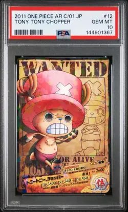 2011 One Piece AR Carddass 01 Japan Tony Tony Chopper No.01-12 UC PSA10 - Image 1