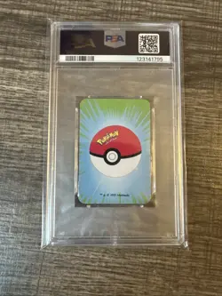 1999 BICYCLE POKEMON MINI PLAYING CARDS GREEN DECK SQUIRTLE GREEN-3 OF HEARTS - Image 2