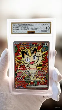 Meowth Ex Perfect Order #121 Full Art Ultra Rare Pokemon Card - Image 1