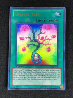 YUGIOH CRYSTAL TREE LCGX-EN170 1ST ULTRA HP/ CREASES - Image 1
