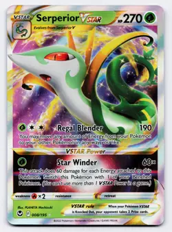 Serperior VSTAR [008/195] SWSH: Silver Tempest Ultra Rare [Pokemon Card English] - Image 1