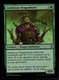 Ambitious Dragonborn 213/361 Common Foil Baldur's Gate Magic The Gathering NM - Image 1