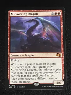 MTG Foundations Jumpstart Mirrorwing Dragon 0579 NM Mythic - Image 1