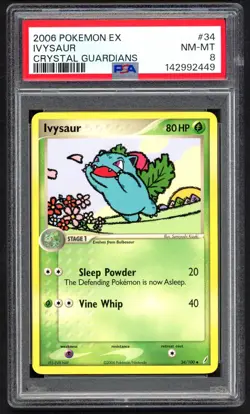 Pokemon Cards - PSA 8 Ivysaur 34/100 - Ex Crystal Guardians - NM-MT - PSA8 - Image 1