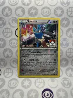 Pokemon Lucario 63/124 Holo Reverse Fates Collide 3rd Place Pokemon League Eng - Image 1