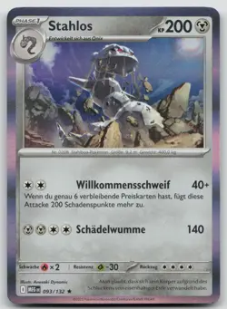 Stahlos 093/132 Holo Rare - Mega Entwicklung - DE - NM - Pokemon TCG - Image 1