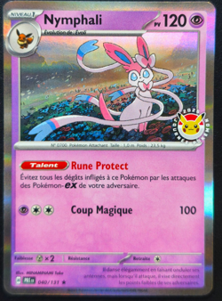 Carte Pokemon Nymphali HOLO 040/131 PRE EV8.5 Stamp Journee Pokemon 2025 NEUVE - Image 1