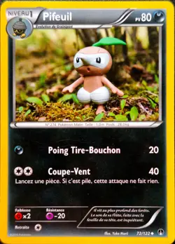 Carte Pokemon Pifeuil 72/122 XY X9 Rupture Turbo FR NEUVE - Image 1