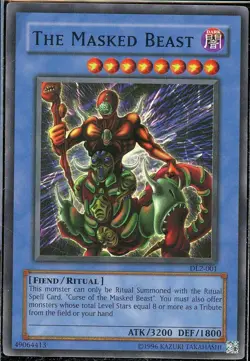 The Masked Beast DL2-001 Super Rare Unlimited Near Mint Yugioh DNA GAMES - Image 1