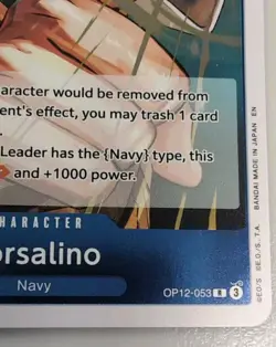 One Piece TCG Cards 3x OP12-053 - Borsalino - Rare - foil English *SALE* - Image 4