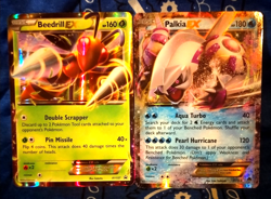 2016 POKEMON HOLLO EX (4) CARD LOT - MACHAMP, SCIZOR, BEEDRILL, PALKIA - Image 2