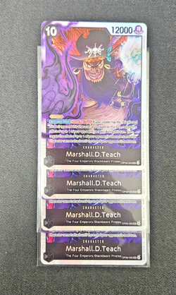 4X Marshall.D.Teach (093) OP09 OP09-093 SR Playset - One Piece Card Game - Image 1