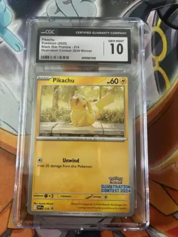 Pikachu - 214 (Illustration Contest 2024) Scarlet & Violet Promo Card - Image 1