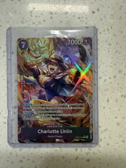 Bandai One Piece CCG Charlotte Linlin EB03-034 Special Foil 7000 Power Card - Image 1