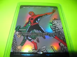 Heroic Intervention 0034 Borderless FOIL Spider Man MTG Magic The Gathering Card - Image 1