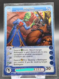 Chaotic Card : (2/5 Max) Bodal Flamedrill Researcher Fire & Stone Rare Creature - Image 1