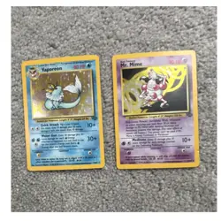 Pokemon Jungle Vaporeon & Mr. Mime Holo Cards 1999 Lot Nintendo English - Image 1