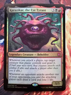 Karazikar, the Eye Tyrant Foil, Near Mint, MTG Commander 2021, Forgotten Realms - Image 1
