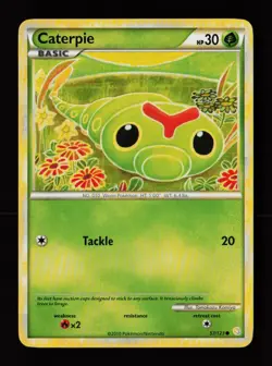 Caterpie 57/123 Tomokazu Komiya HeartGold SoulSilver Pokemon Card - Image 1