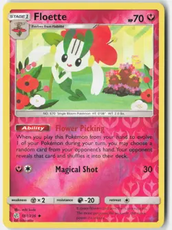 Floette 151/236 Uncommon Cosmic Eclipse Pokemon Reverse Holo Near Mint - Image 1