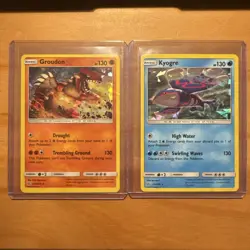 Kyogre 53/236 & Groudon 113/236 Cracked Ice Holo Rare Pokemon Card Deck Exlusive - Image 1